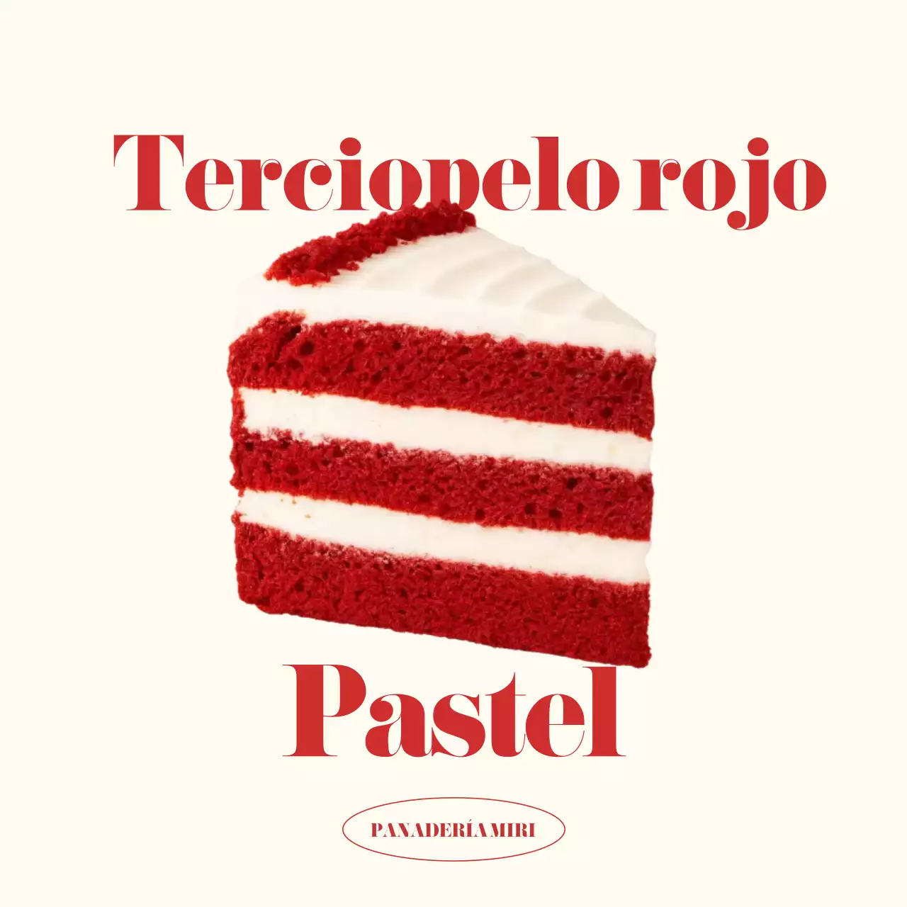 Anuncio de postre sencillo de color marfil