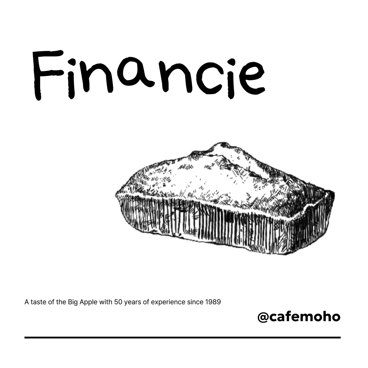 Quảng cáo món tráng miệng cổ điển đen trắng