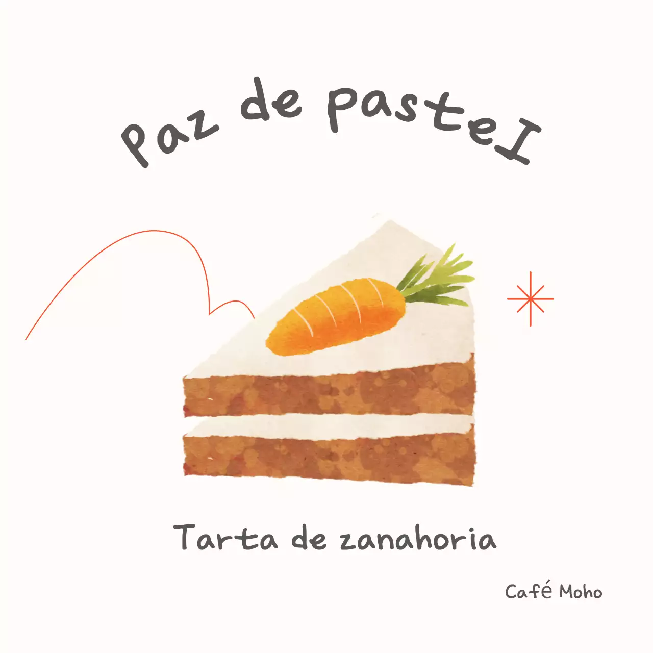 Postal de postre sencillo beige