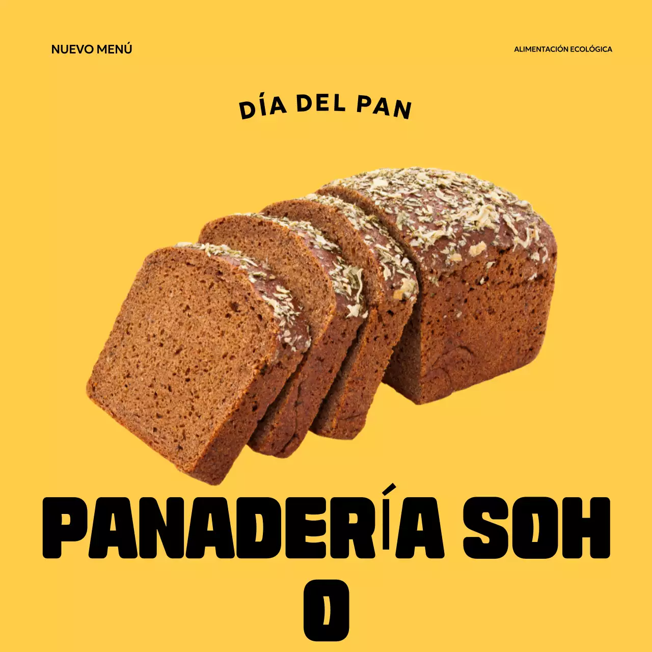 Promoción de panadería simple amarilla