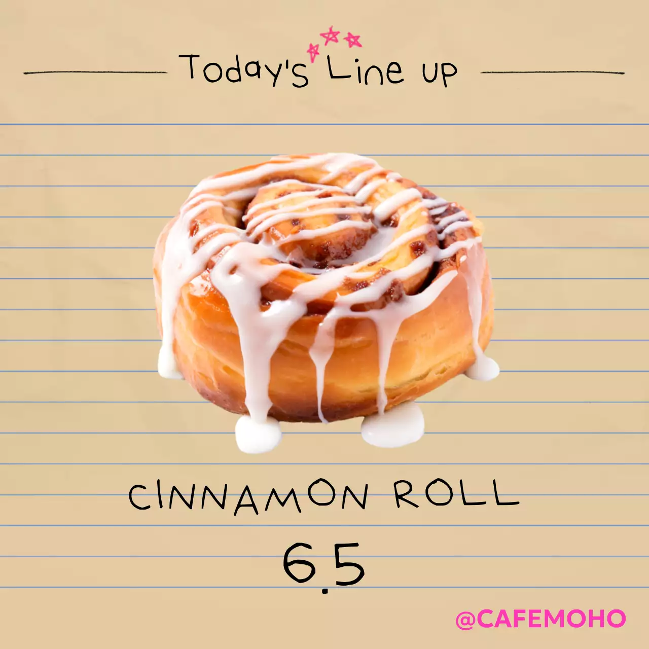 Thực đơn tráng miệng hiện đại màu be