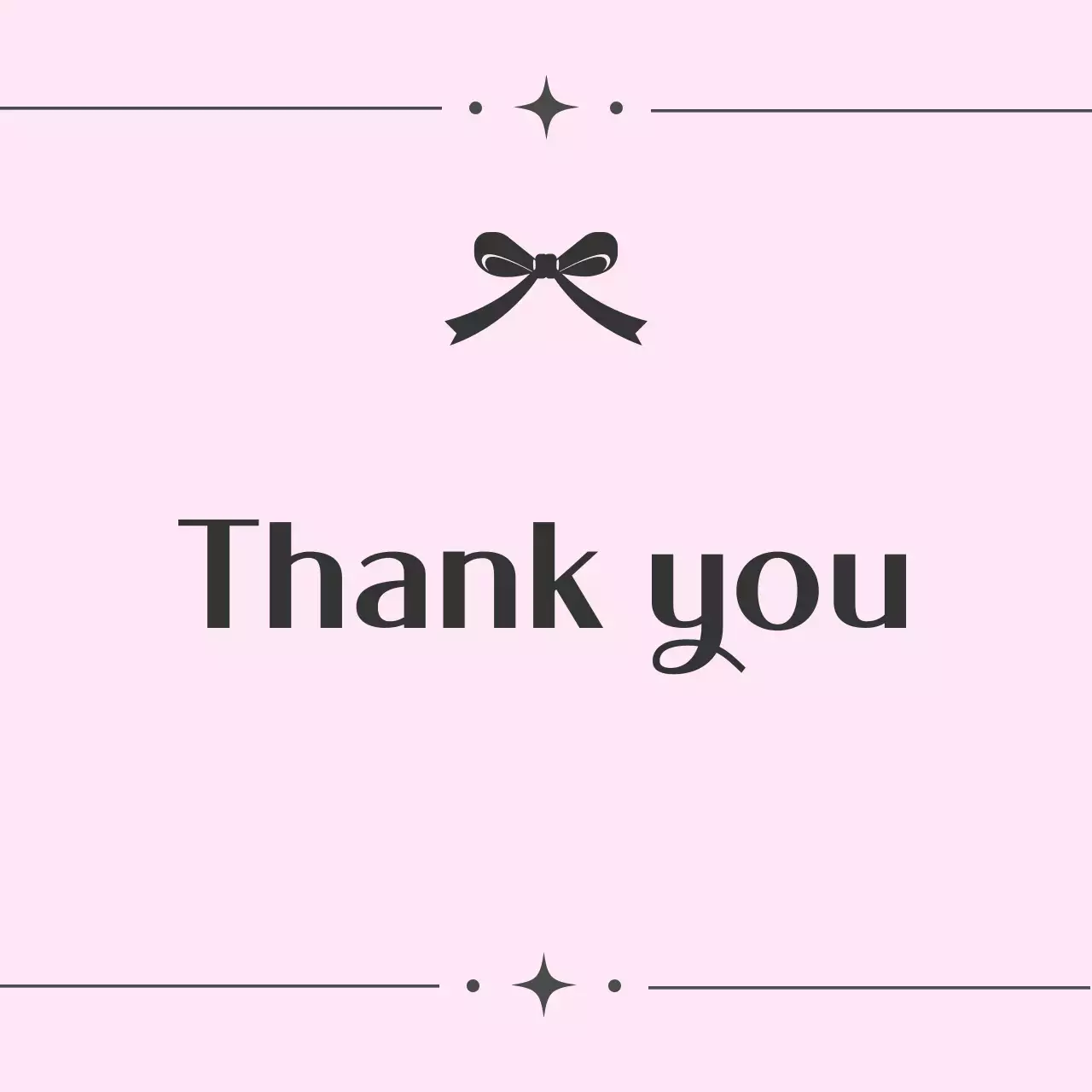 Lời chào cảm ơn đơn giản màu hồng