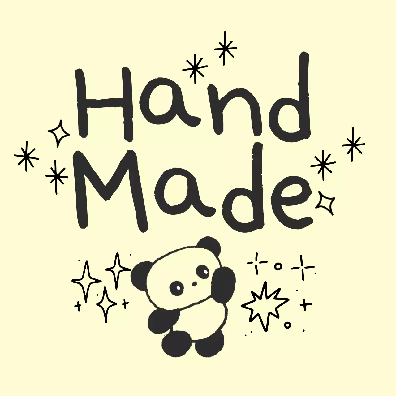 Nhãn dán thủ công dễ thương màu ngà