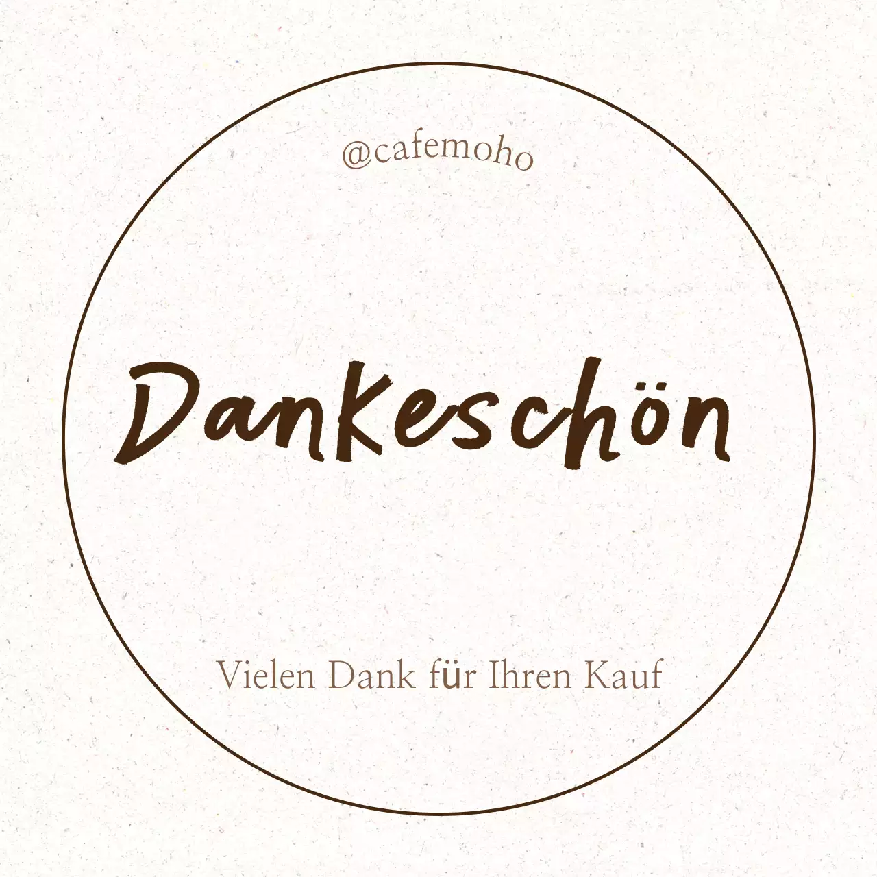 Brauner einfacher Dankeschön-Gruß