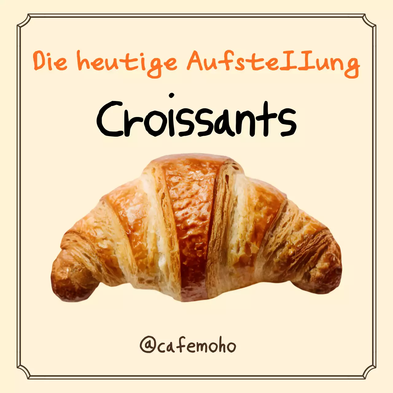 Beige Clean Bakery Menü-Aktion