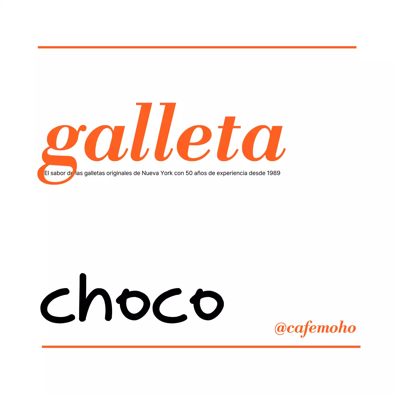 Anuncio de postre sencillo de naranja