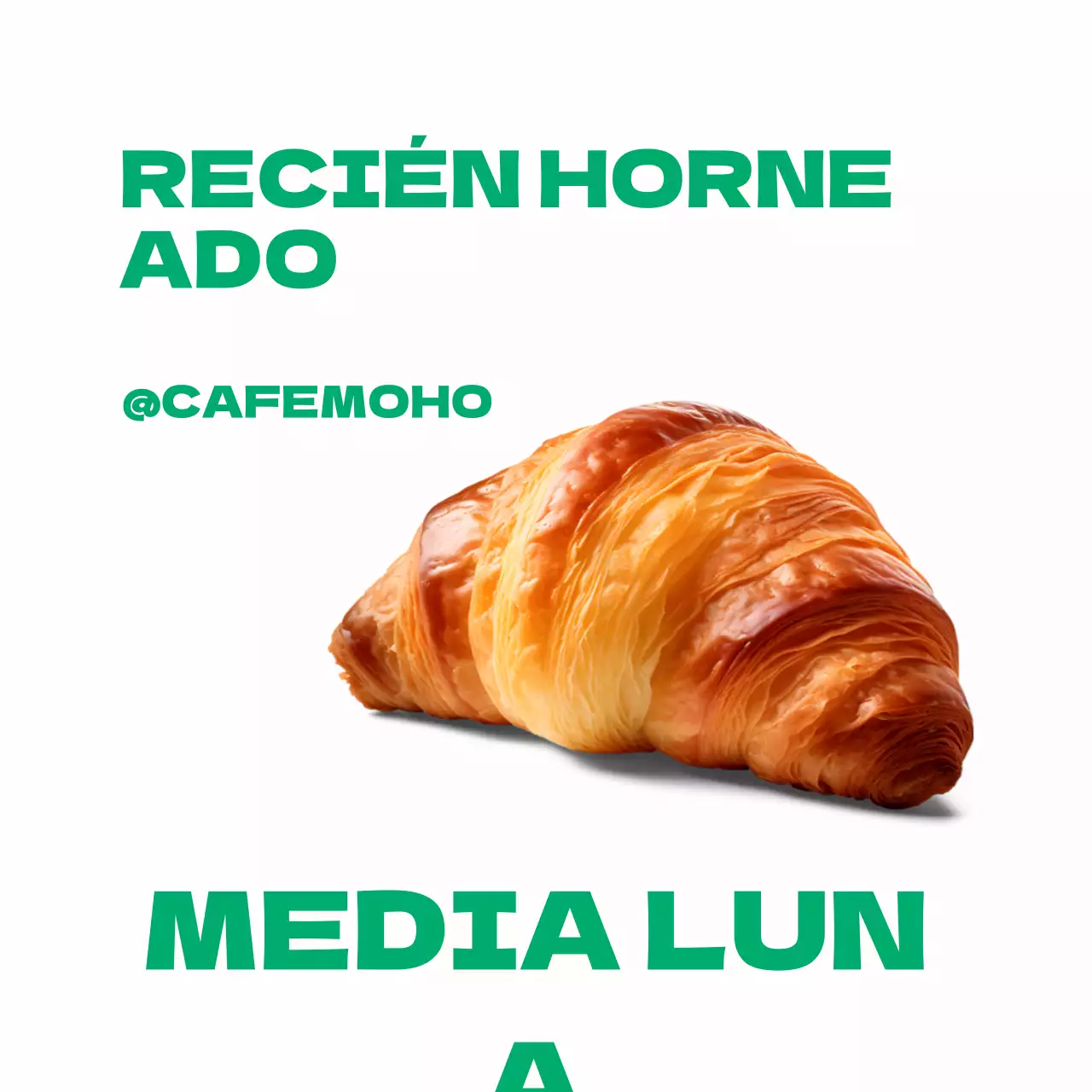 Anuncio de panadería moderna blanca