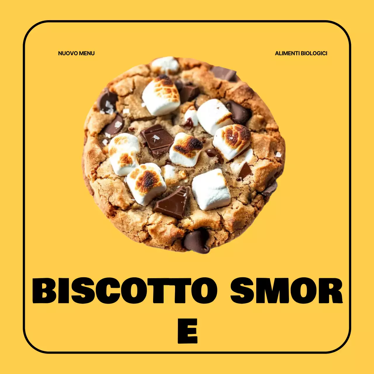 Promozione del menu dei dessert moderni gialli