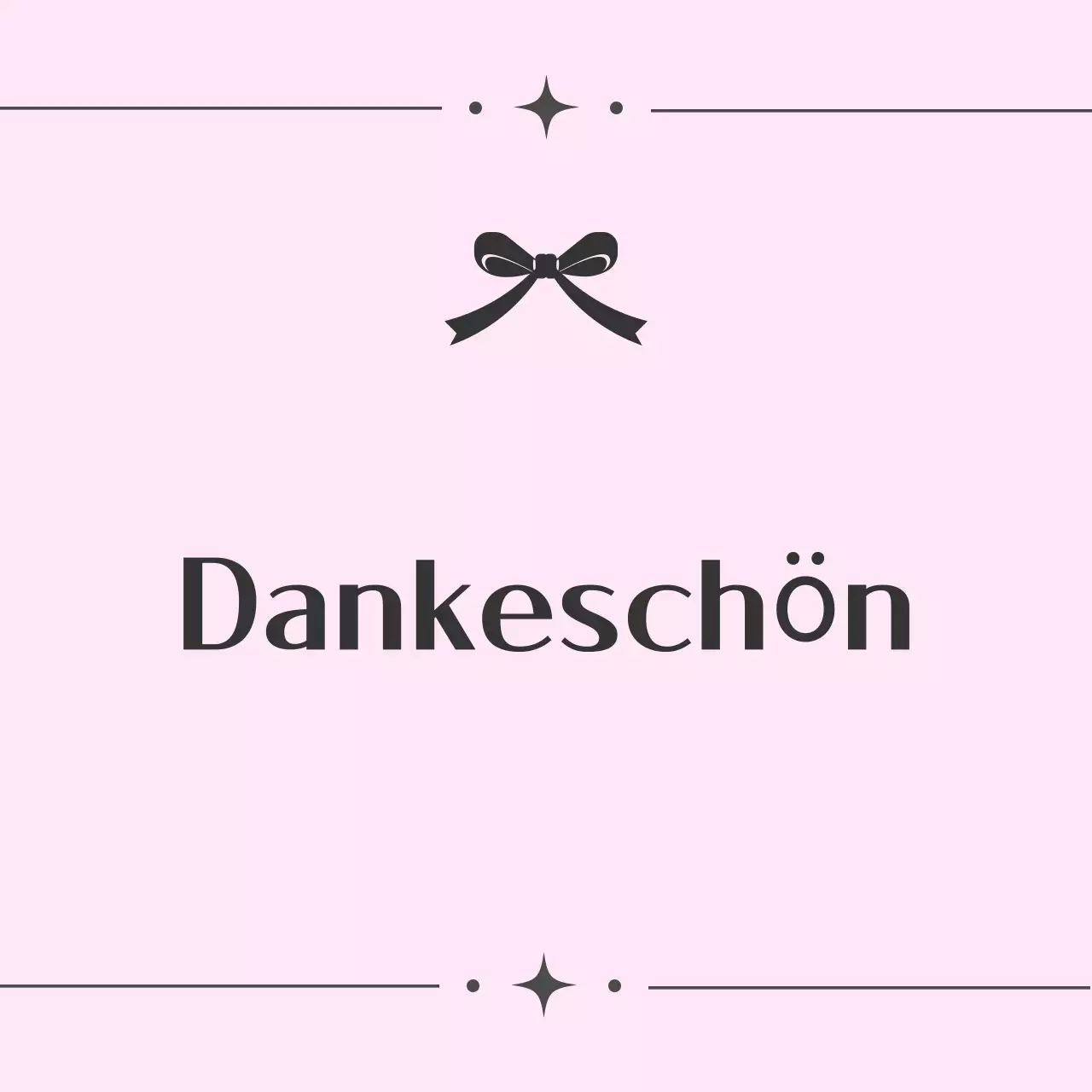 Rosa einfacher Dankeschön-Gruß