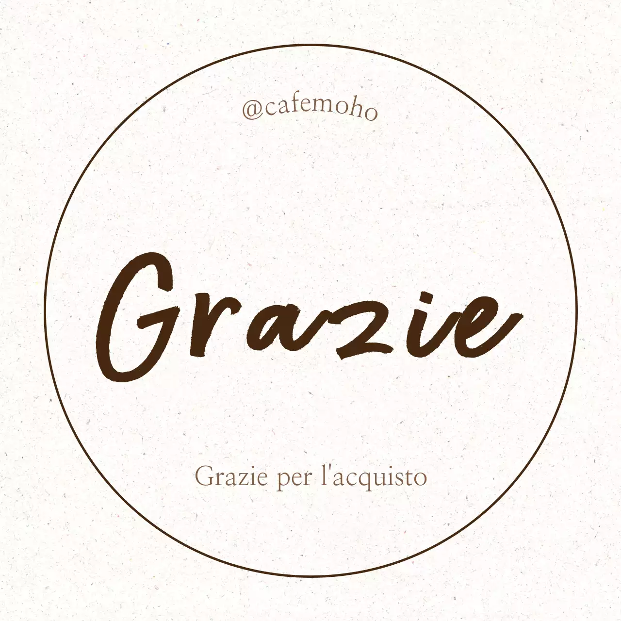 Semplice saluto di ringraziamento marrone