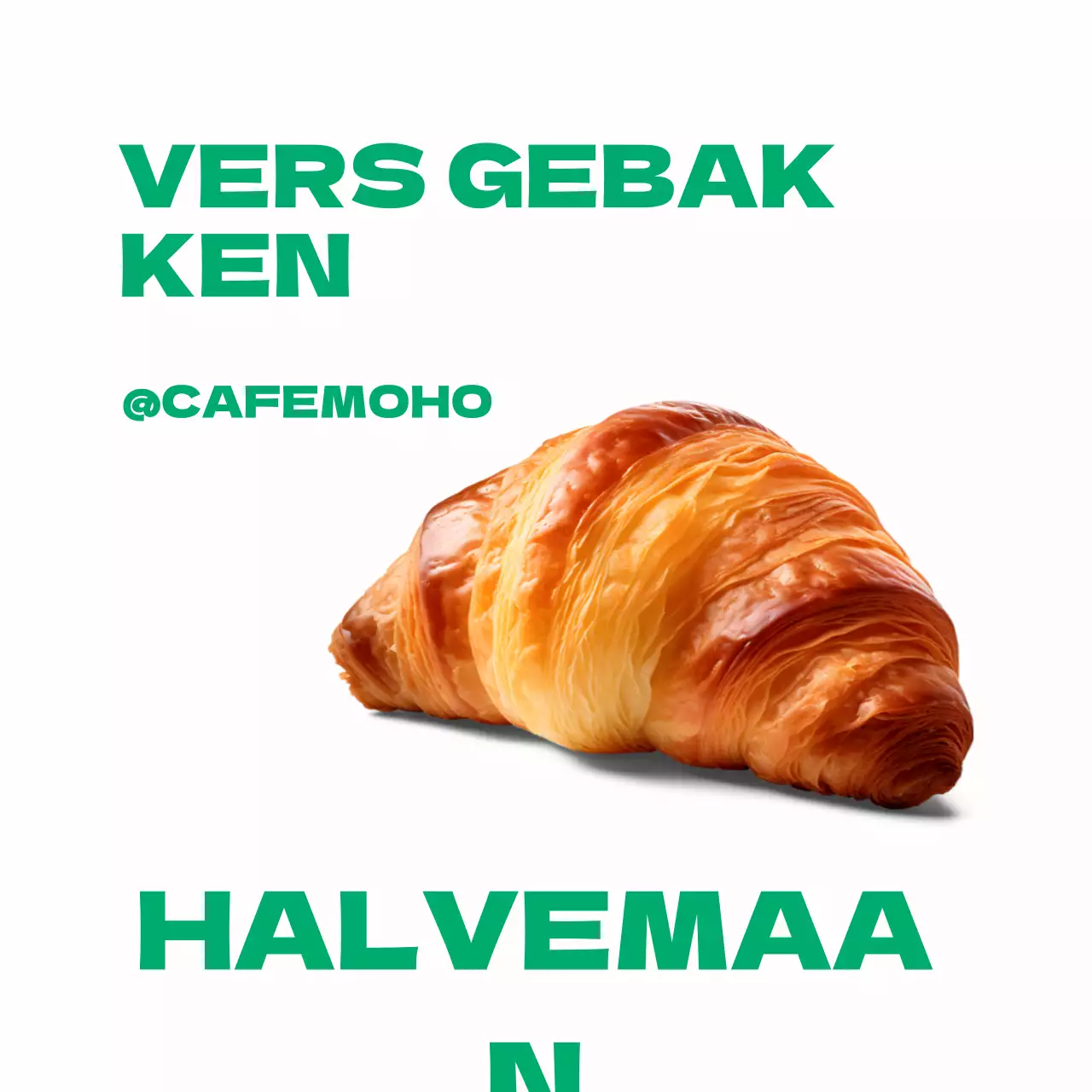 Witte moderne bakkerijadvertentie