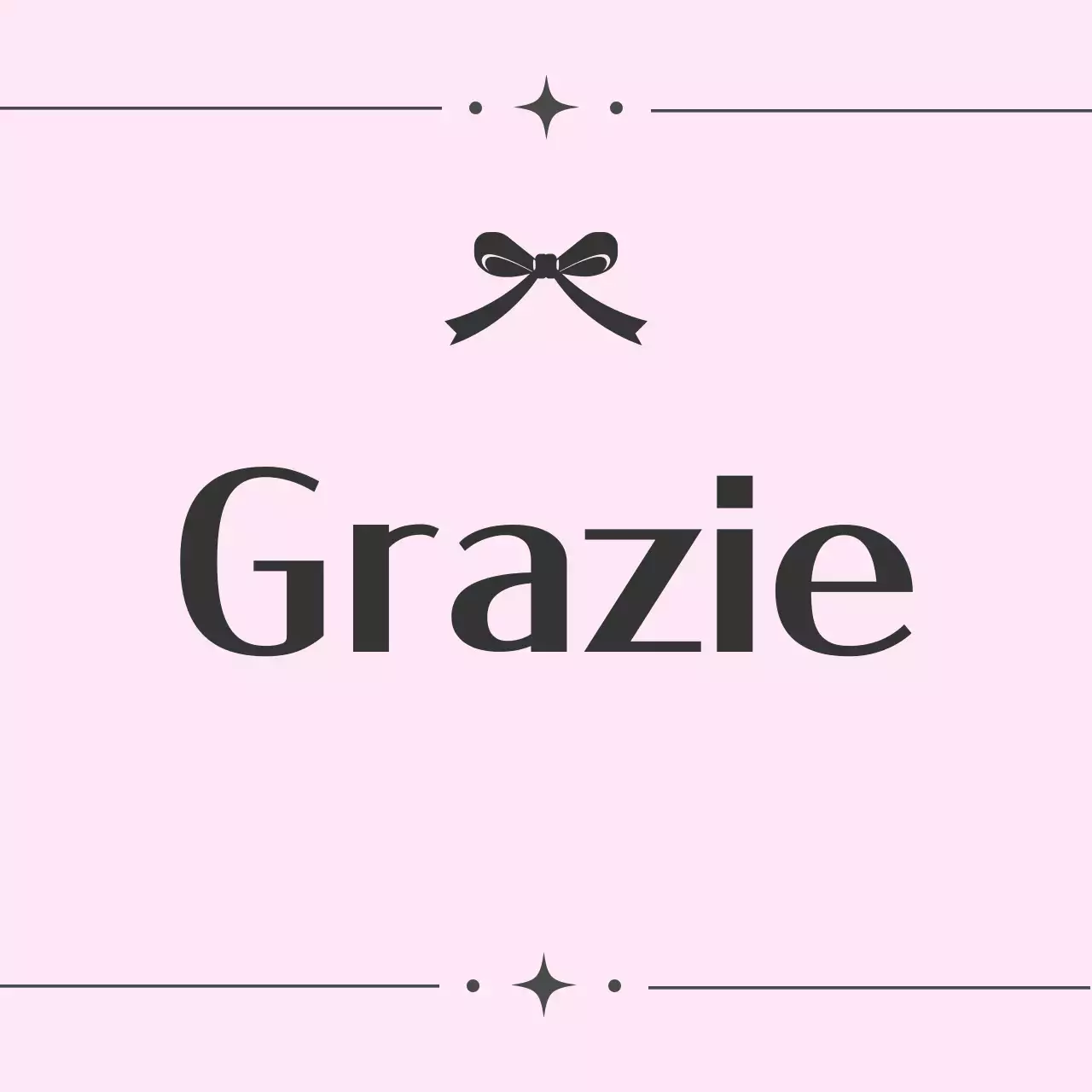 Semplice saluto di ringraziamento rosa