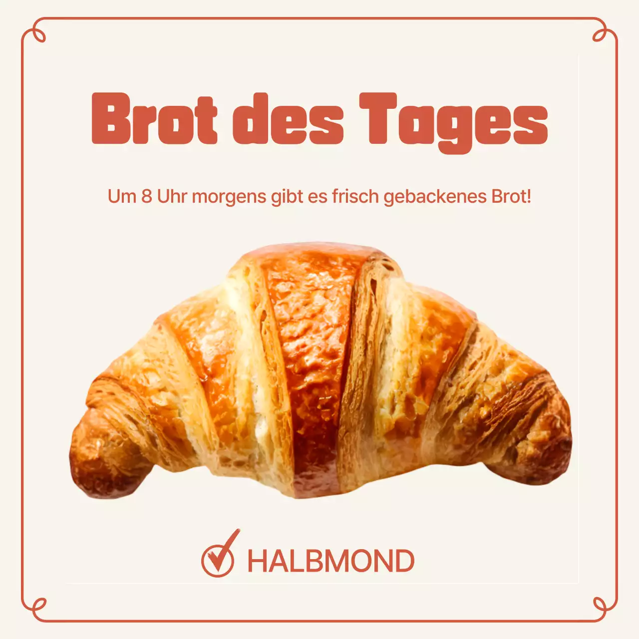 Beige Simple Bakery Werbung