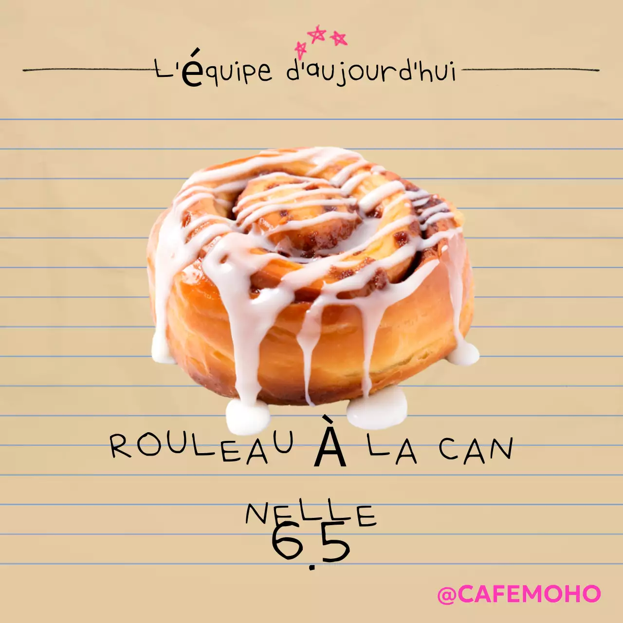 Menu de desserts beiges modernes