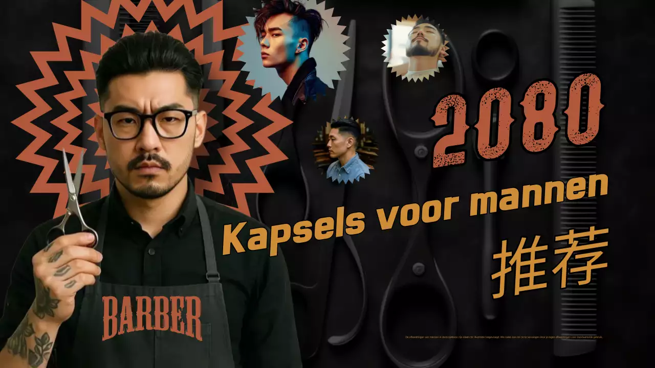 Zwarte moderne herenmode advertentie