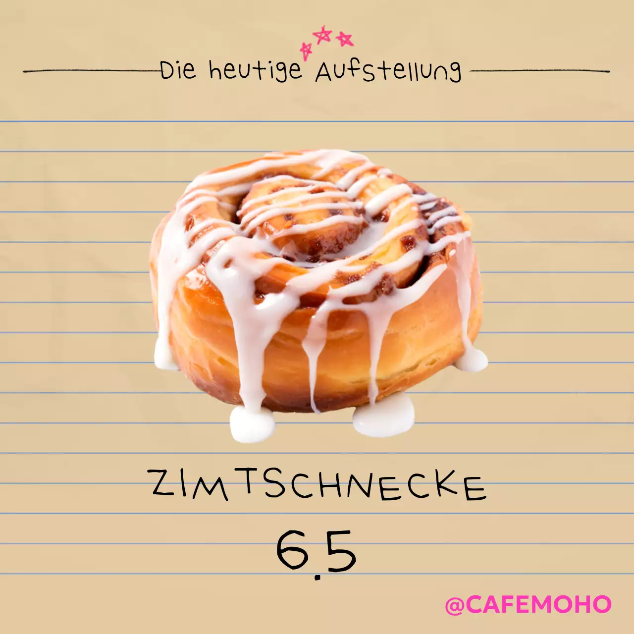 Beige Moderne Dessertkarte