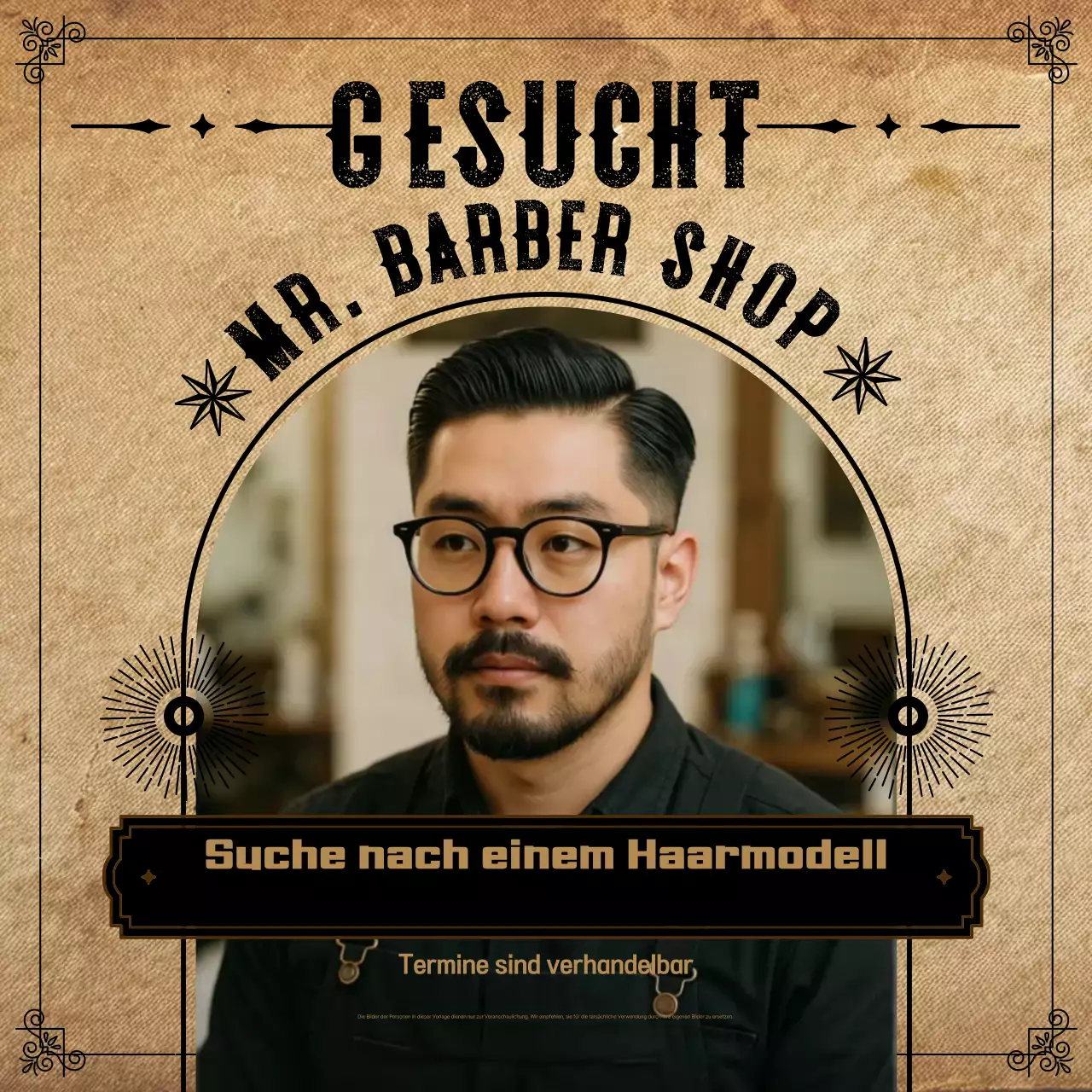 Rekrutierung von Models mit braunem Vintage-Haar