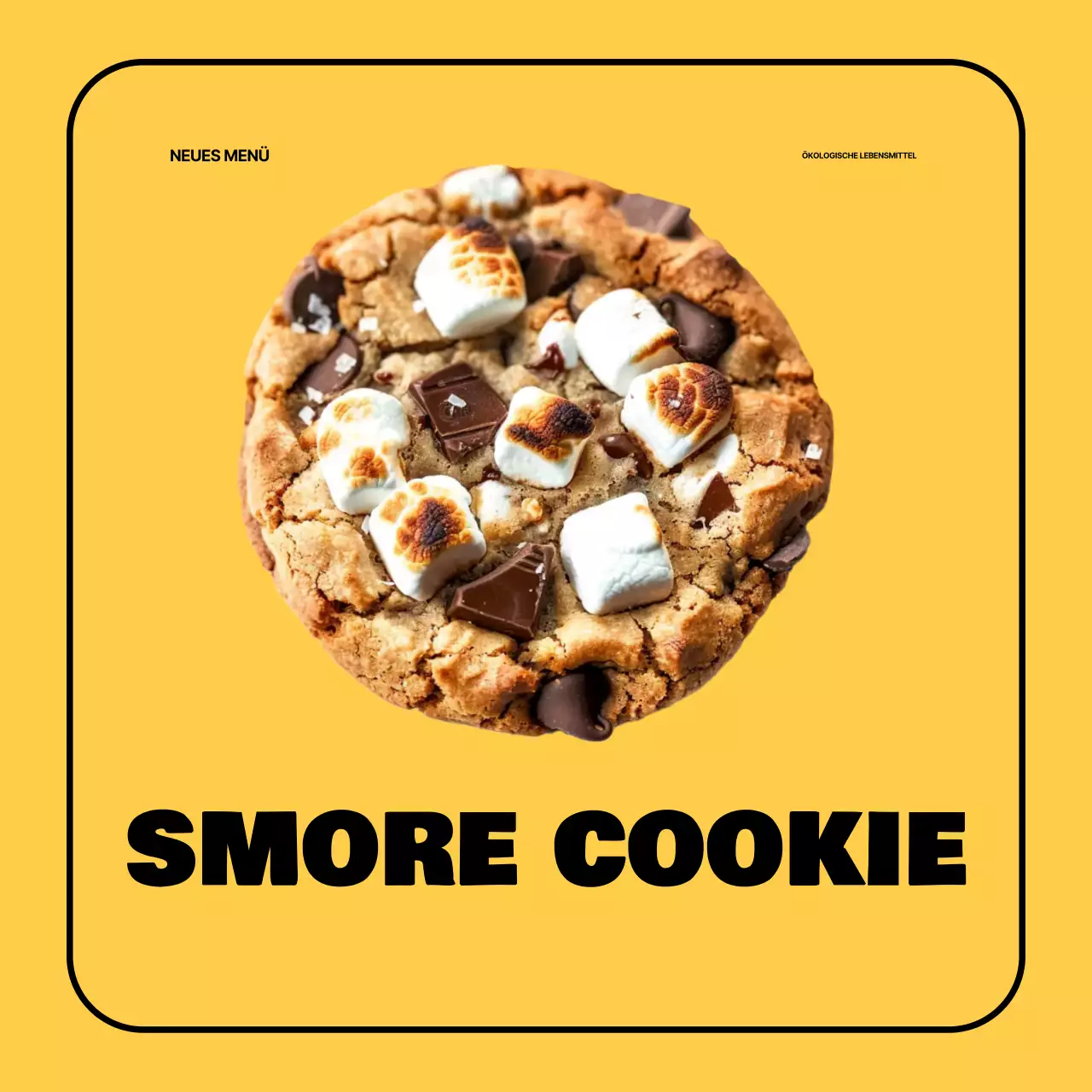 Gelbe moderne Dessertkarte-Aktion