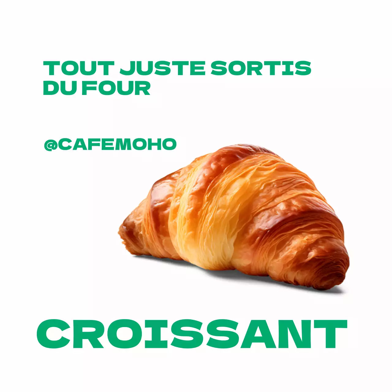 Publicité de boulangerie moderne blanche