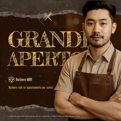 Pubblicità aperta vintage marrone