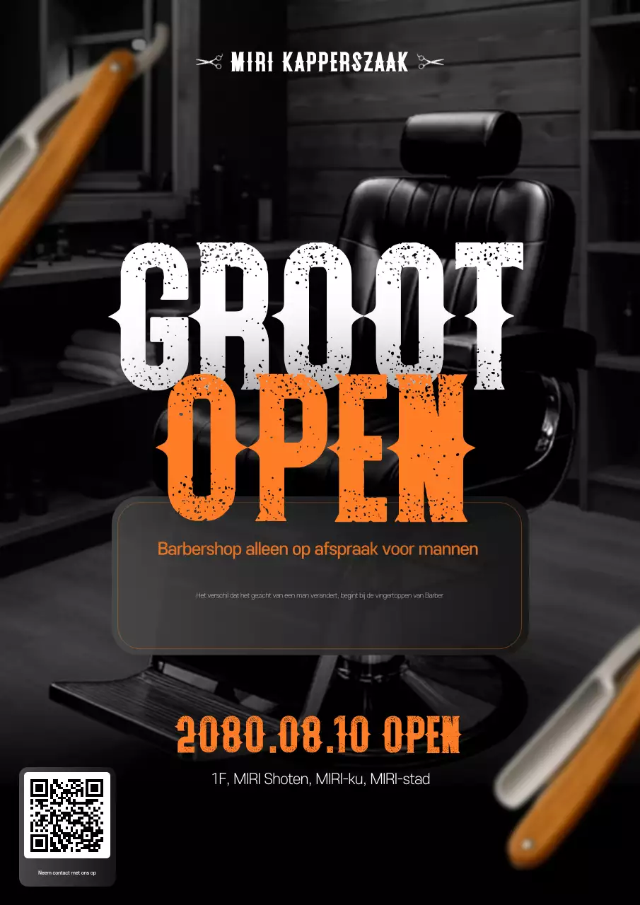 Zwarte vintage kapperszaak geopend