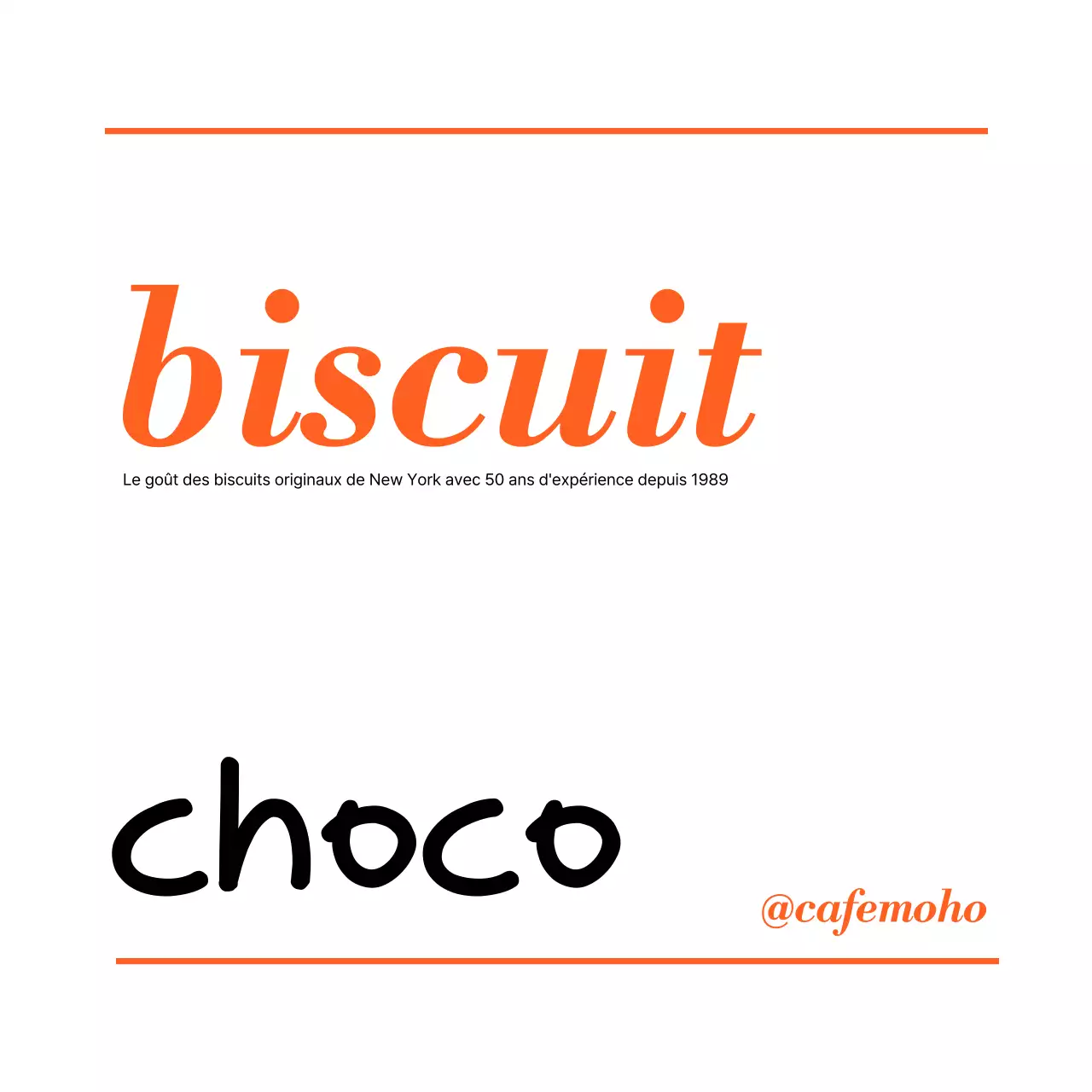 Publicité pour un dessert simple à l'orange