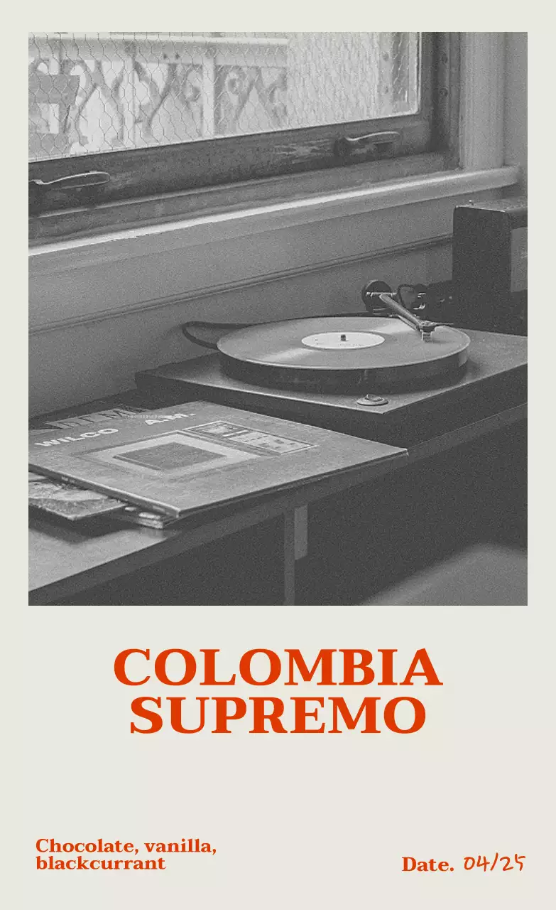 흑백 빈티지 커피 광고