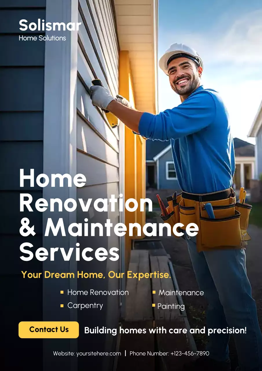 Professional Renovation Advertisement Poster