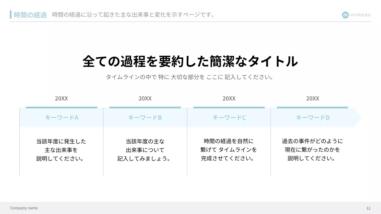 青 シンプル ビジネス プレゼンテーション