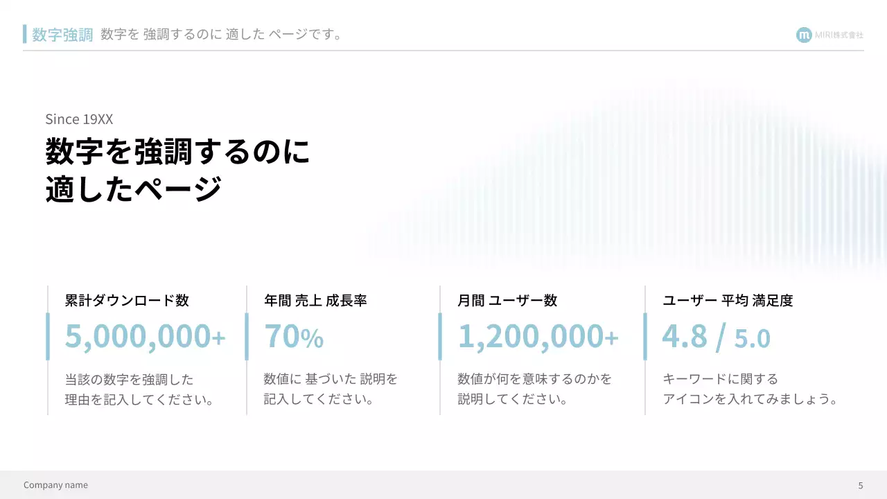 青 シンプル ビジネス プレゼンテーション