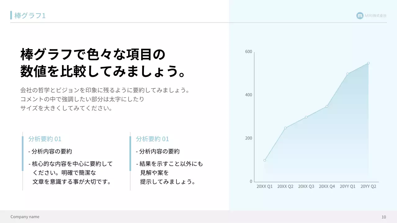 青 シンプル ビジネス プレゼンテーション