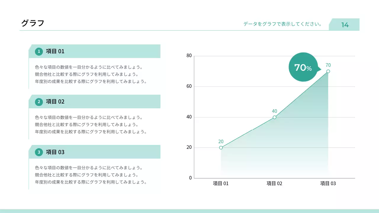 ミント シンプル ビジネス プレゼンテーション