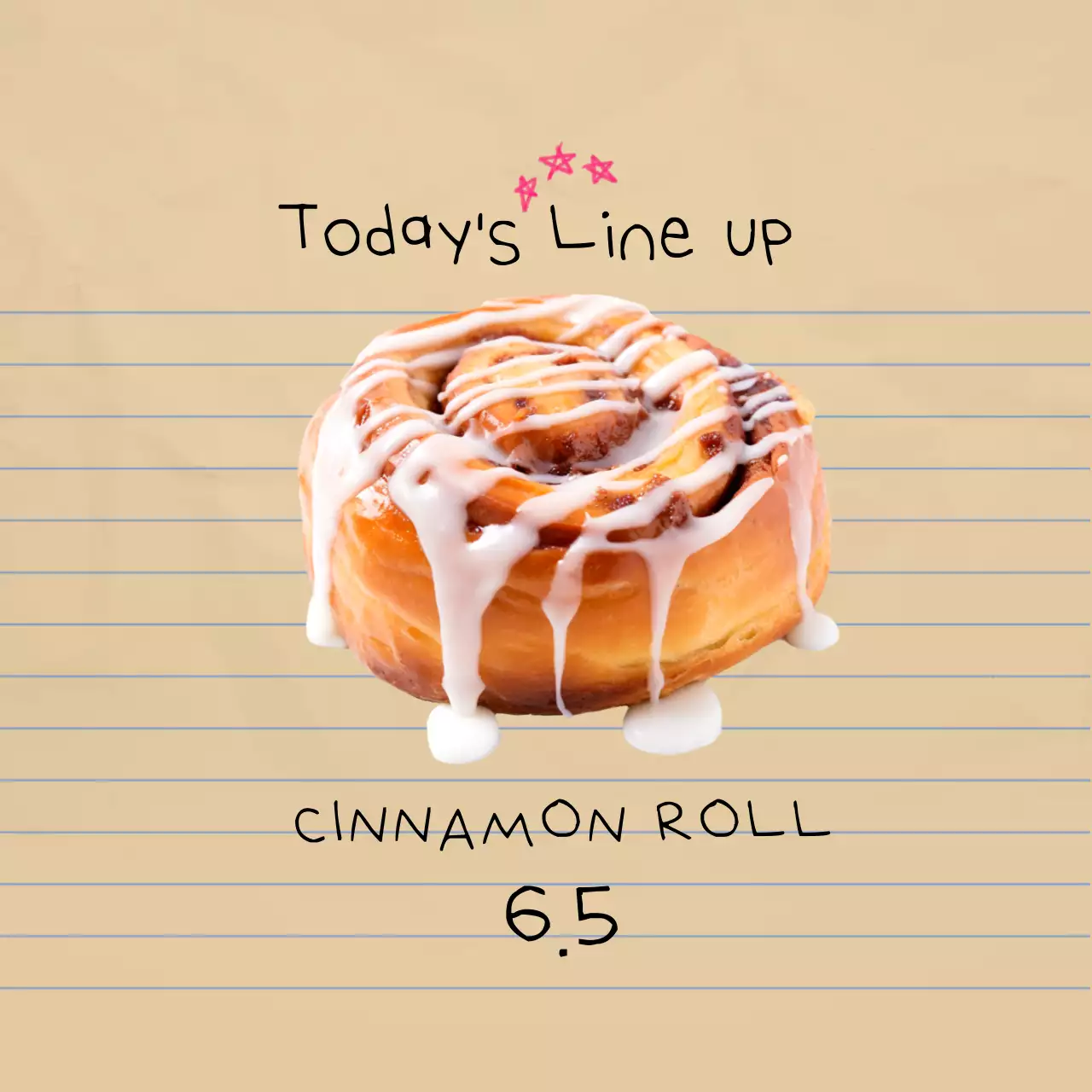 베이지 심플 베이커리 메뉴판