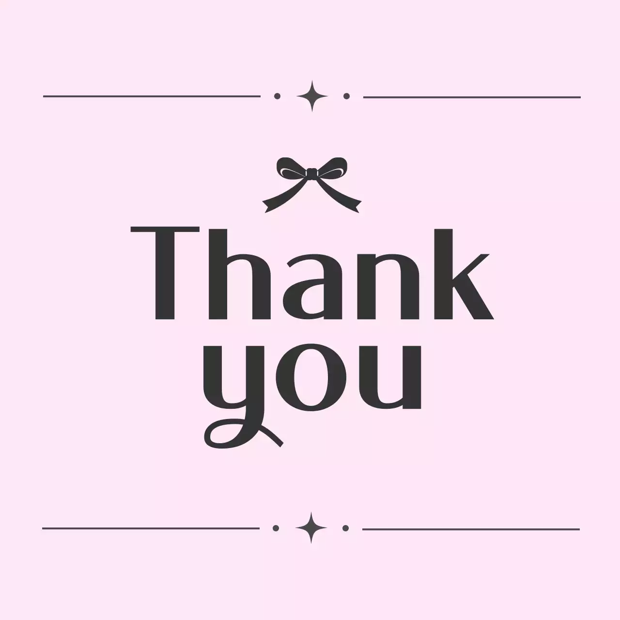 핑크 심플 감사 인사