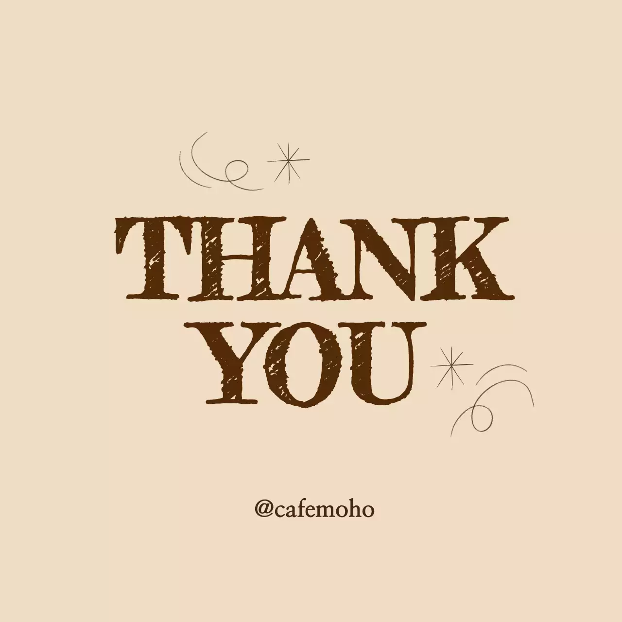베이지 빈티지 감사 인사