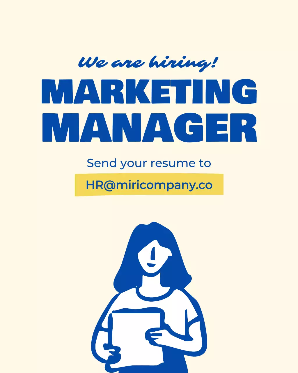 베이지 심플 채용 모집