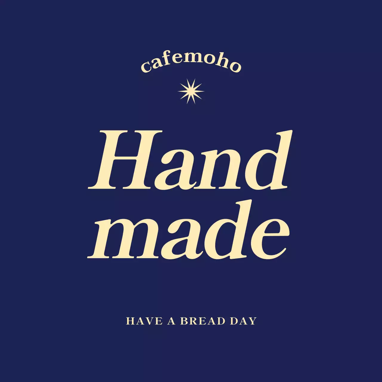 남색 심플 베이커리 광고