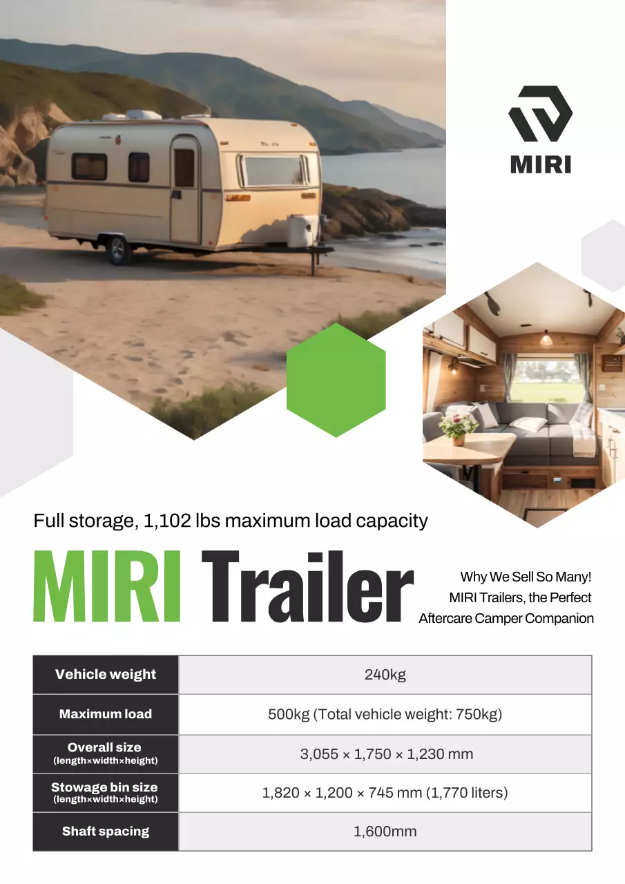 Iklan berkemah modern berwarna krem