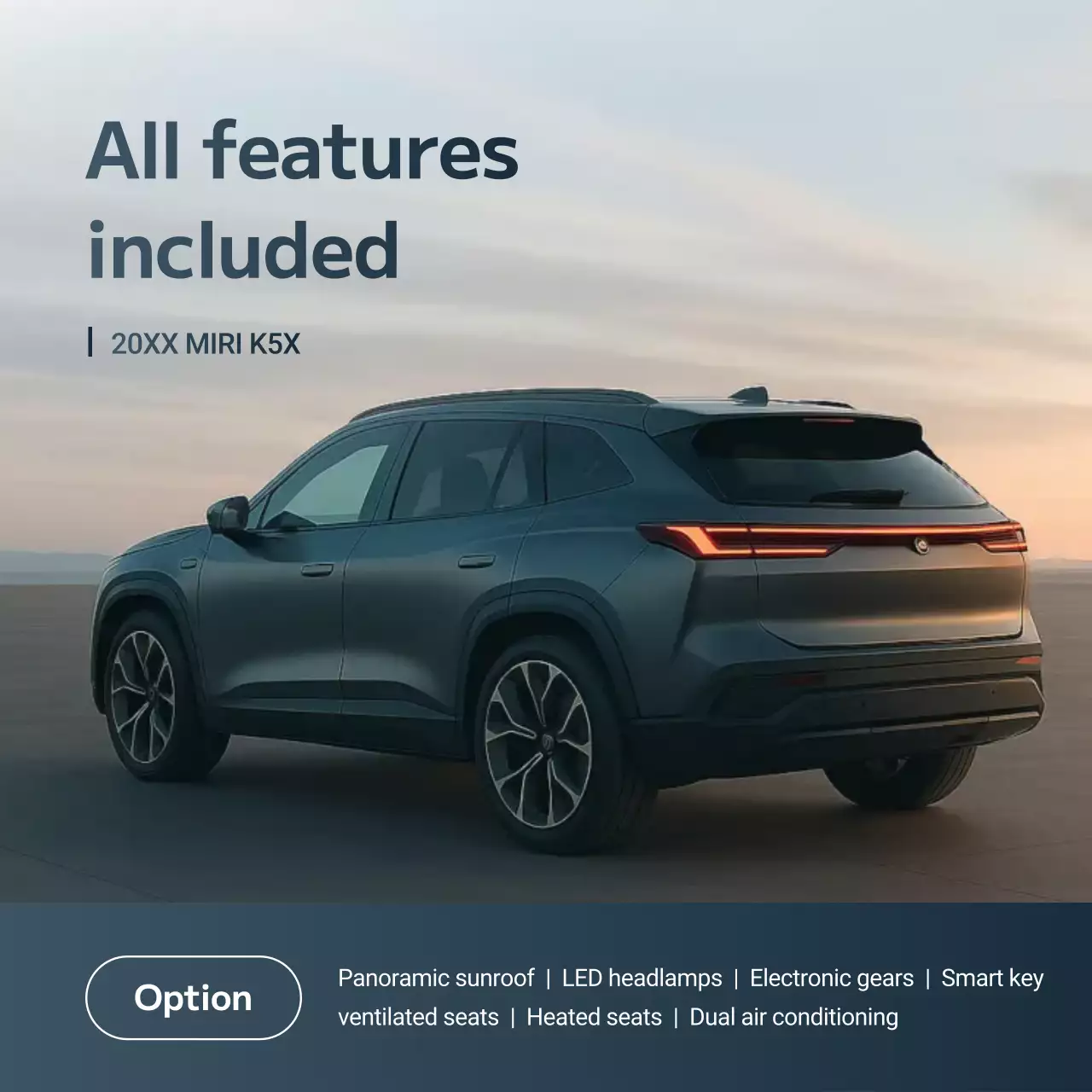 grey modern car advertisement