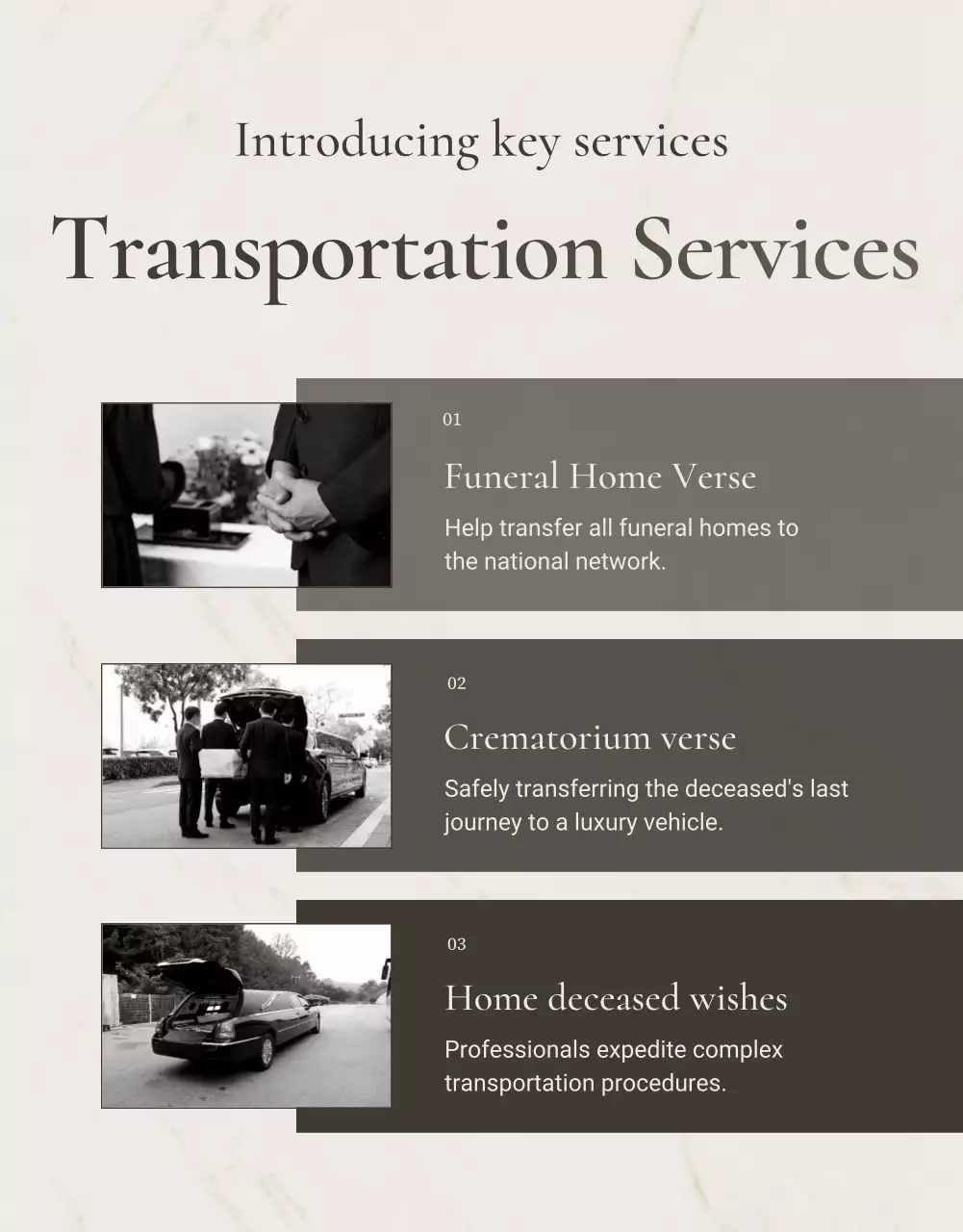 anúncio funerário elegante bege