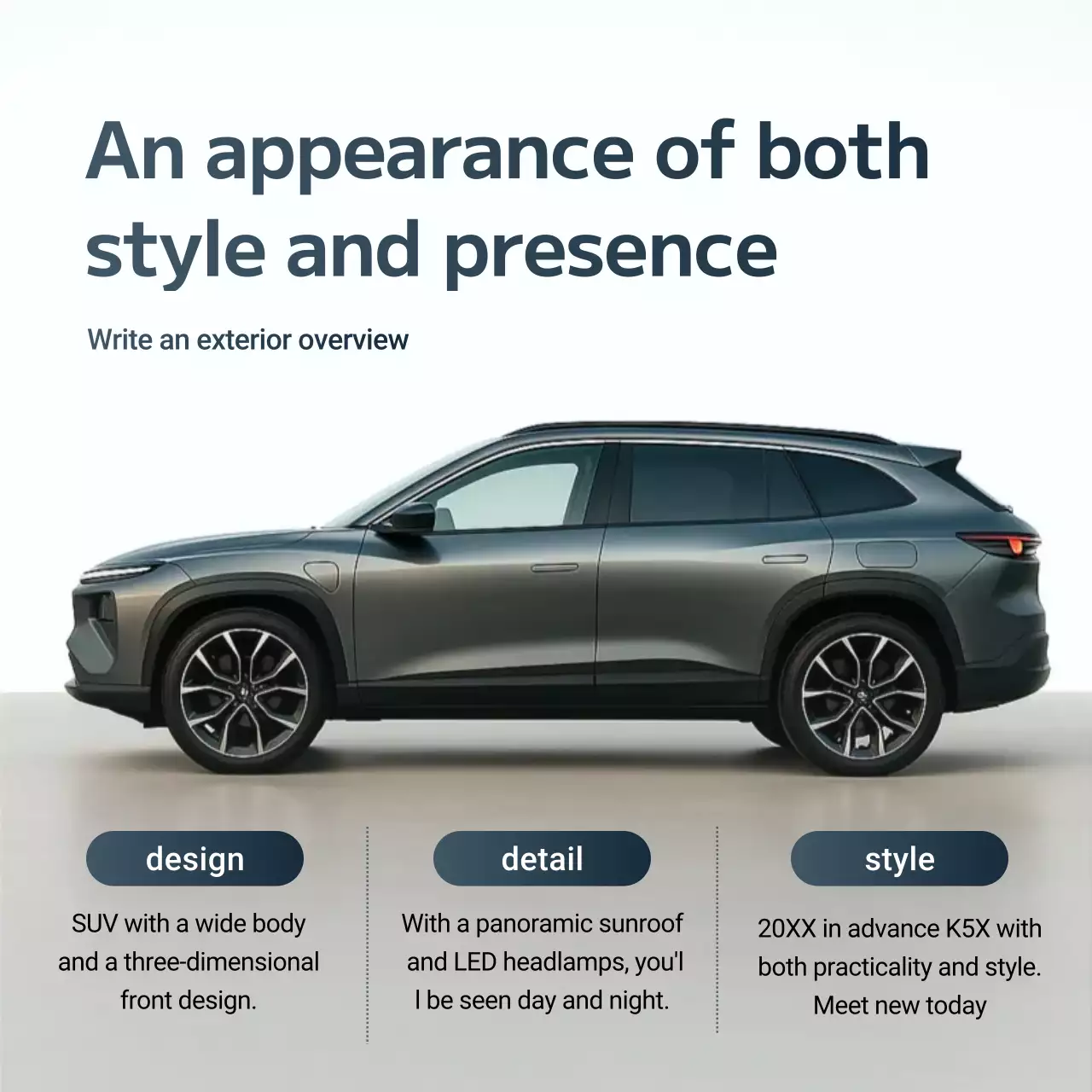 grey modern car advertisement