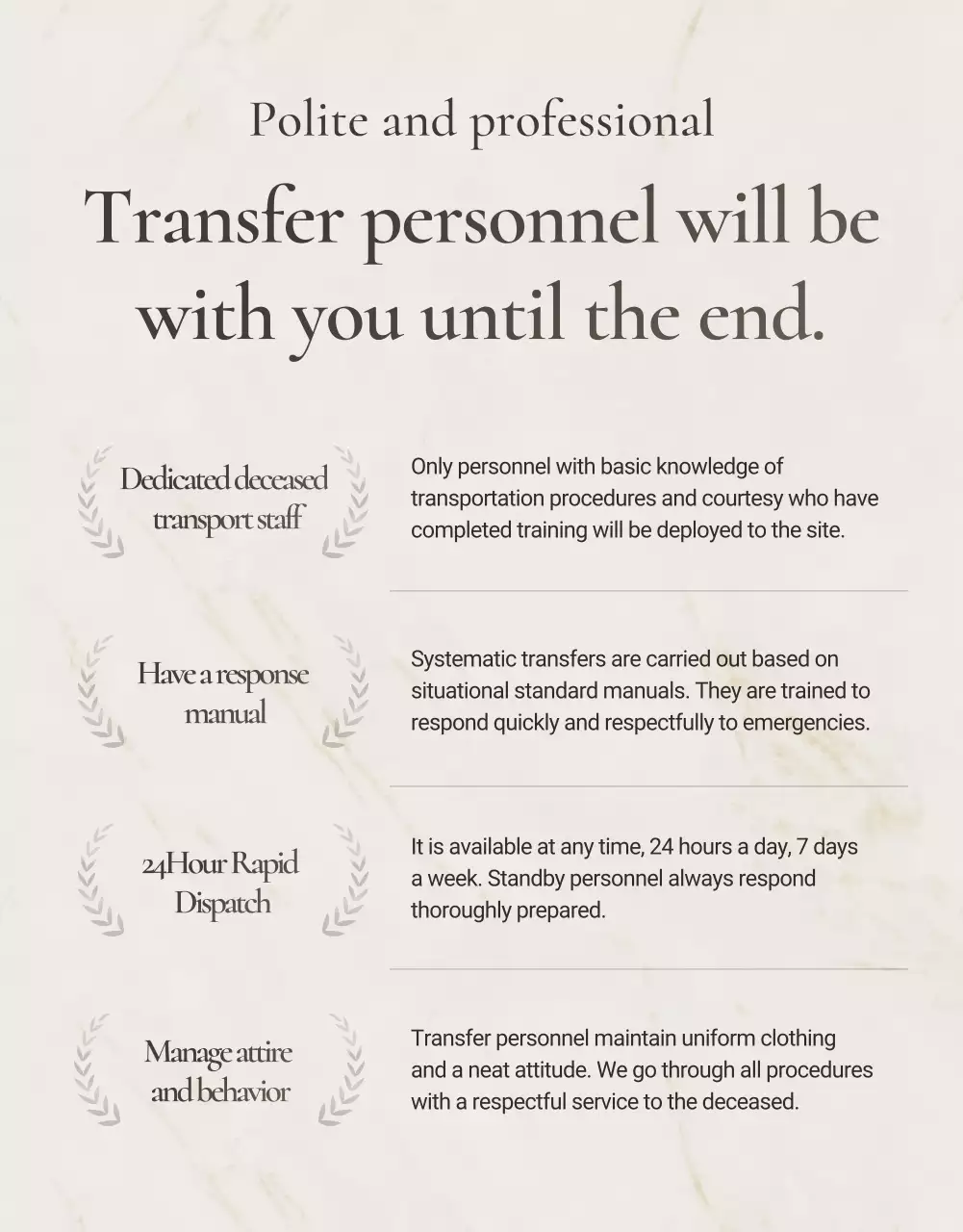 anúncio funerário elegante bege