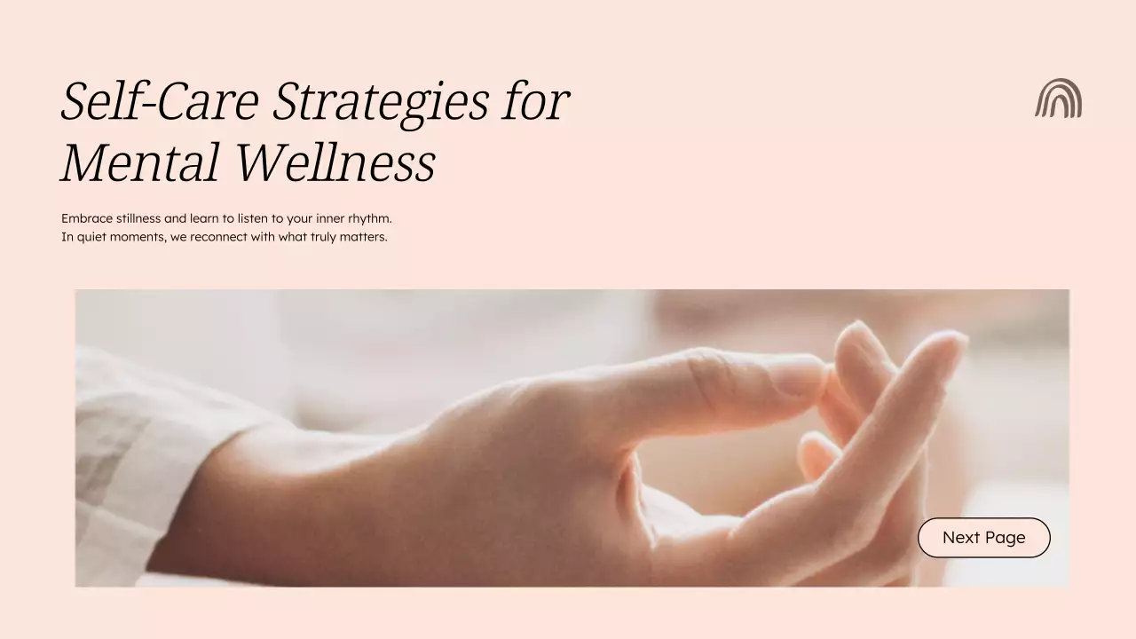 베이지 미니멀 웰니스 가이드 프레젠테이션