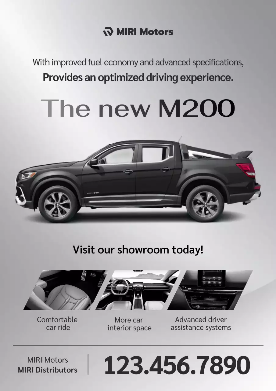 promosi mobil modern hitam