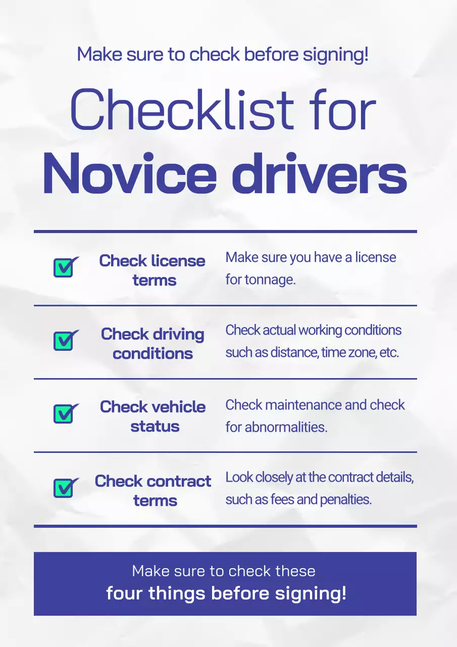 danh sách kiểm tra lái xe hiện đại màu xanh