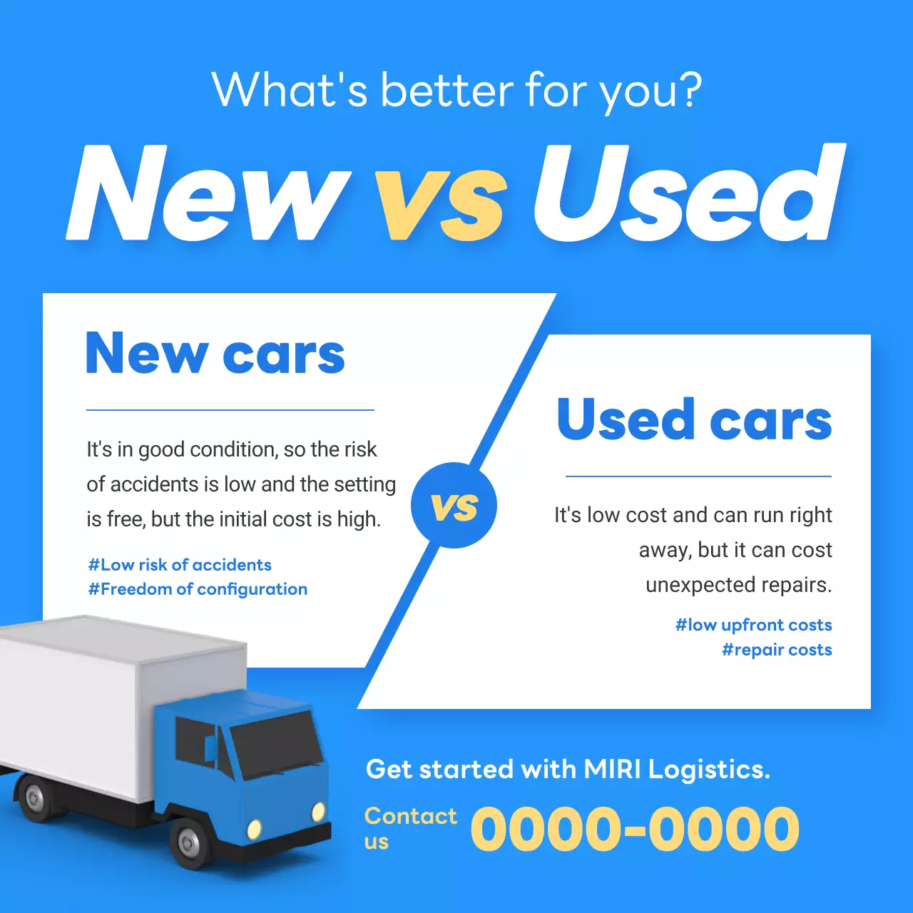 blue modern car advertisement