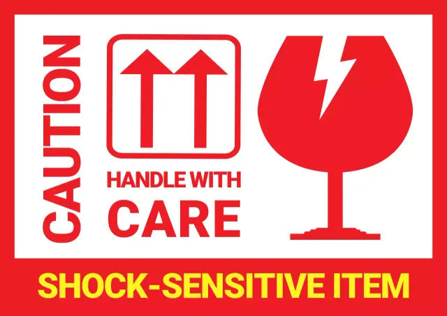 red bold packaging notice