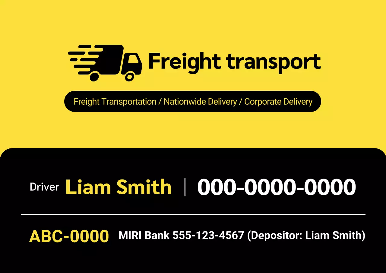 yellow modern transport advertisement