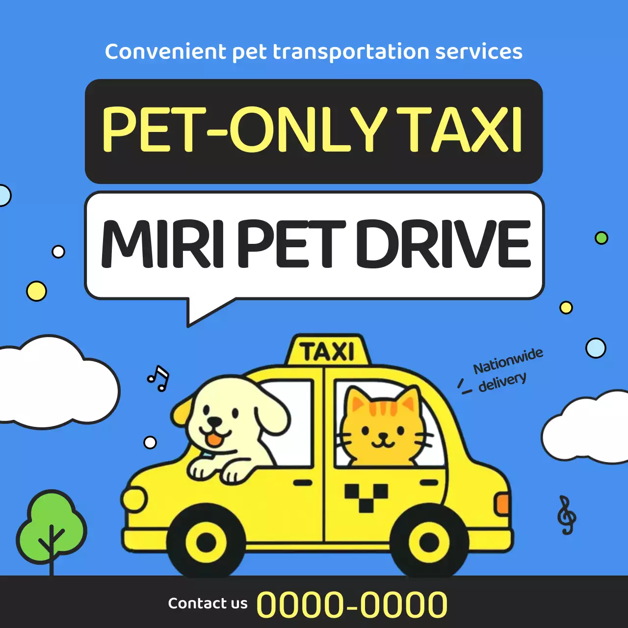 blue playful pet transportation promotion