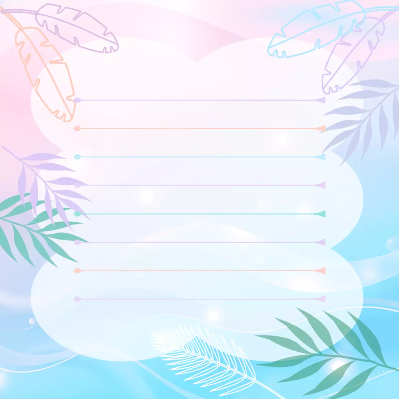 파스텔 톤의 몽환적인 여름 감성 디자인